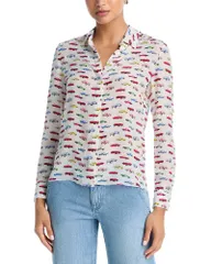 アリスアンドオリビア レディース トップス シャツ シルク Alice and Olivialicand Olivia Willa Silk Shirt Exclusive Vintage Carsのサムネイル