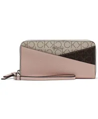 【送料無料】 カルバンクライン レディース 財布 アクセサリー Audrey Mixed Signature Boxed Wallet Brown KhakiPetalVanilla Khakiのサムネイル