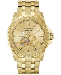 [무료 배송] 브로바 남성 시계 액세서리 Mens Marine Star Series A Marc Anthony GoldTone Stainless Steel Bracelet W
