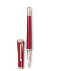 [Free Shipping] Montblanc Women's Watch Accessory Muses Marilyn Monroe Roller Ball Red