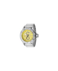 [Free Shipping] Invicta Men's Watch Accessory Mens 48014 Vintage Quartz Chronograph Yellow Dial Watch Silver