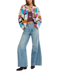 フリーピープル レディース アウター カーディガン Free People Tulip Whirl Cardigan Ivory Combo アイボリーのサムネイル