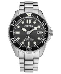 [Free Shipping] Citizen Men's Promaster Dive 3 SilverTone Stainless Steel Bracelet Watch 41mm Silver