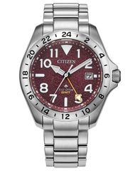 [Free Shipping] Citizen Men's Watch Accessory Mens Promaster Land Tough GMT SilverTone Stainless Steel Bracelet Watch 3