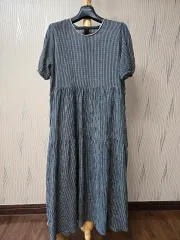 綿 ギンガムチェック ワンピース 55 66 新品