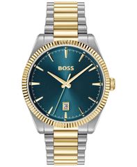 [무료 배송] 휴고 보스 남성용 시계 액세서리 Mens Cheswick Quartz Stainless Steel Ionic Plated Thin Gold Steel Watch