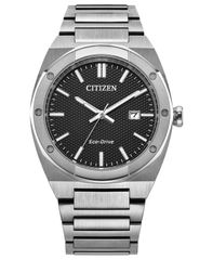 [Free Shipping] Citizen Men's Sport Luxury Integrated SilverTone Stainless Steel Bracelet Watch 40mm Silvertone
