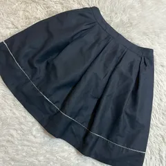 earth music&ecology スカート ネイビー F オフィス 上品