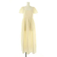 フリークスストア FREAKS STORE ギャザーロングワンピース フレンチスリーブ スクエアネック S アイボリー /DO ■OS