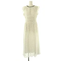 トッコ TOCCO ドット柄 袖フリル ワンピース シアー M ホワイト ブラック /CX ■OS