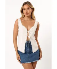 【送料無料】 Petal and Pup レディース シャツ トップス Womens Renn Top White