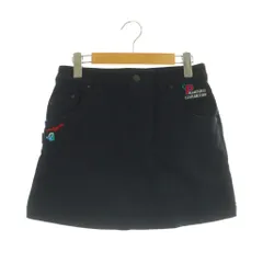 パーリーゲイツ PEARLY GATES ゴルフ 刺繍ミニスカート 台形 デニム ストレッチ 1 ネイビー /MY ■OS ■SH