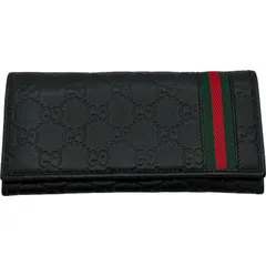 グッチ GUCCI グッチシマロングウォレット 212186 ブラック グッチシマレザー メンズ 長財布