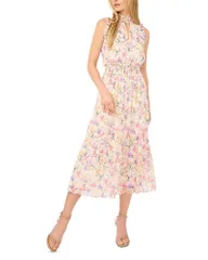 セセ レディース トップス ワンピース ハイネック CeCe High Neck Smocking Detail Dress New Ivory アイボリー