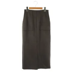 ナチュラルビューティーベーシック NATURAL BEAUTY BASIC 24AW アウトポケットフェイクスエード スカート タイト マキシ ロング M グレー /AT ■OS