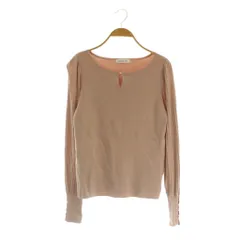 ナチュラルビューティーベーシック NATURAL BEAUTY BASIC 25AW ビジュースリットプリーツニット 長袖 FR ピンク /MY ■OS
