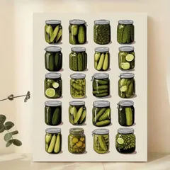 ポスター　インテリア　ピクルス　アート　フード　レシピ　カフェ　レストラン　リビング　玄関　キッチン　トイレ　部屋　新生活　北欧