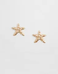 アクセサライズ レディース アクセサリー ピアス・イヤリング Accessorize textured faux pearl starfish stud earrings tone GOLD ゴールドのサムネイル