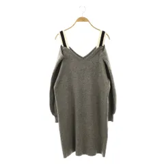 グレースコンチネンタル GRACE CONTINENTAL オフショルチュニックニットワンピース 長袖 36 グレー /HK ■OS