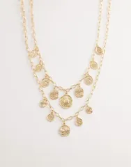 アクセサライズ レディース アクセサリー ネックレス・チョーカー・ペンダントトップ レース Accessorize layered faux coinecklace tone GOLD ゴールドのサムネイル
