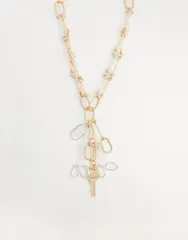 マンゴ レディース アクセサリー ネックレス・チョーカー・ペンダントトップ レース Mango key charm chainecklace tone GOLD ゴールドのサムネイル
