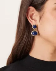 アクセサライズ レディース アクセサリー ピアス・イヤリング Accessorize double stone drop earrings GOLD ゴールドのサムネイル