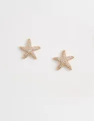 アクセサライズ レディース アクセサリー ピアス・イヤリング Accessorize sparkle starfish stud earrings tone GOLD ゴールドのサムネイル