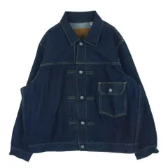 Levi's リーバイス S110784 別注 PREMIUM 1st 復刻 濃紺 プレミアム ファースト ブランクタブ シンチバック デニム ジャケット インディゴブルー系 XL【中古】