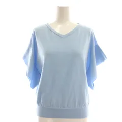 アンタイトル UNTITLED ポリエステルサマーニット カットソー 半袖 0 水色 /AT ■OS