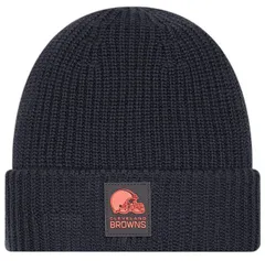 ニューエラ レディース アクセサリー 帽子 ニット New Eradult Cleveland Browns Charcoal Sideline Cuffed Knit Beanie NoColor チャコール