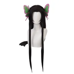 【数量限定】クリスマス ハロウィン カツラ 仮装 変装 ウィッグネット付き 髪飾り wig パーティー cosplay 耐熱ウィッグ コスプレ用 フルウィッグ コスプレ キャラ 舞台演出 アニメ ヘア ストレート ブラック ウィッグ ロング