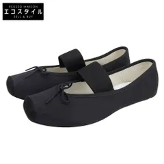 Repetto レペット スクエアトゥ ゴムストラップ フラットシューズ シューズ レディース ブラック 38 38