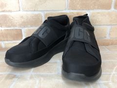 未使用級】 アグ ニュートラスニーカー 厚底スリッポン ビッグロゴ 黒 