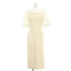 フレイアイディー FRAY I.D 22SS ロングタイトレースコンビワンピース ロング マキシ丈 五分袖 F アイボリー 白 ホワイト /MI ■OS ■PN