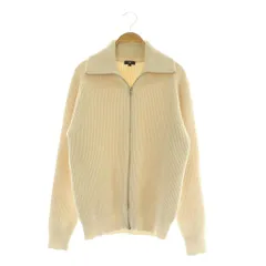 プラステ PLST 24AW エクストラファインメリノウールブレンドドライバーズニット カーディガン S アイボリー /MY ■OS