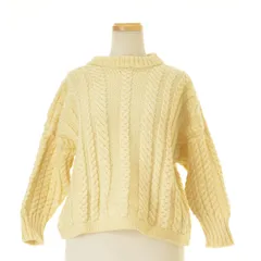 【GUERNSEYWOOLLENS】15AW04 アラン ケーブル プルオーバー七分袖ニットセーターのサムネイル