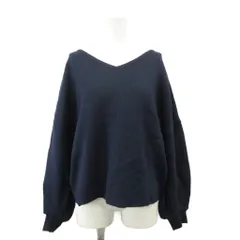 アイテムズ アーバンリサーチ ITEMS URBANRESEARCH ニット セーター 長袖 Vネック F 紺 ネイビー /XZ ■ECE003