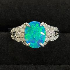 Pt900 ブラックオパール4.27ct リング - メルカリ