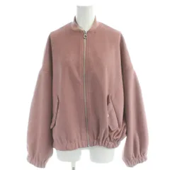 ザラ ZARA ジップ ジャケット フェイクスエード ブルゾン XS ピンク /AB ■OS