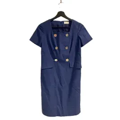 ハロッズ Harrods ワンピース ひざ丈 青 ブルー □GY99 - メルカリ