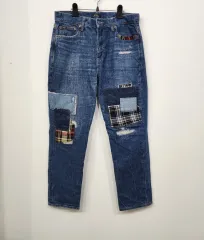 ポロ ラルフローレン パッチワーク デニム パンツ