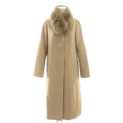 プロポーション ボディドレッシング PROPORTION BODY DRESSING ファー付きノーカラーコート アウター フォックス XS ベージュ /CX ■OS