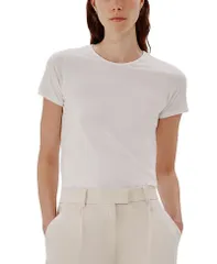 アナザー トゥモロー レディース トップス Tシャツ Another Tomorrow Fitted Tee White ホワイト