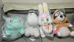 (まとめ)大型ぬいぐるみ 4個 まとめ売り (フシギダネ ムーミン リコ ヌーピー
