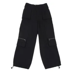 ヒロココシノ トランクHIROKO KOSHINO TRUNK ポリレーヨンドロストカーゴパンツ 黒40のサムネイル