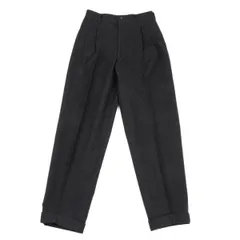コムデギャルソンオムCOMME des GARCONS HOMME ウールツータックダブルパンツ 黒S