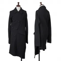 コムデギャルソンCOMME des GARCONS 製品染めウールナイロンツイストコート 黒Sのサムネイル