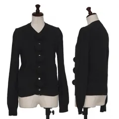 コムコム コムデギャルソンCOMME des GARCONS ボンボン装飾ニットカーディガン 黒SSのサムネイル