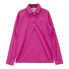 サイズ：M ADIDAS GOLF アディダスゴルフ U31395 長袖ポロシャツ 総柄 ピンク系 [240101657299] ゴルフウェア レディース ストスト