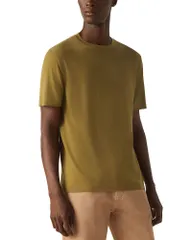 ゼニア メンズ トップス シャツ ウール ZEGNA Wool TShirt Olive Green グリーンのサムネイル